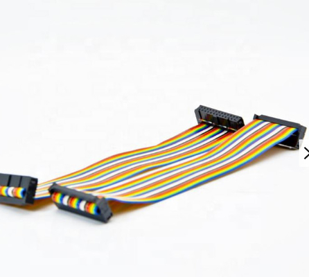 Colore flessibile femminile 2,0 2.54mm dell'arcobaleno del cavo del PWB di FPC 60 Pin Flat Ribbon