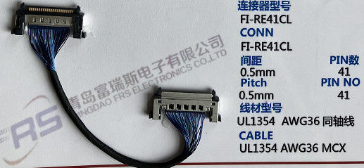 41 cavo dello schermo del cablaggio Awg36 del cavo di Pin LVDS singolo per lo schermo LCD del LED