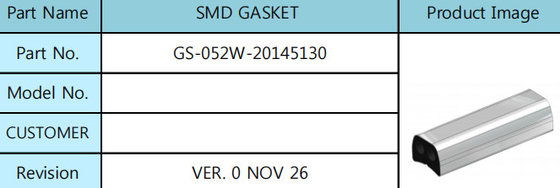 Guarnizione proteggente di Smt Emi Gasket 20mm di placcatura dell'Au del silicone