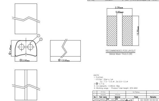 Guarnizione proteggente di Smt Emi Gasket 20mm di placcatura dell'Au del silicone