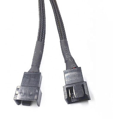 3 4 Pin Power Extension Cable, cavo intrecciato del cablaggio di potere