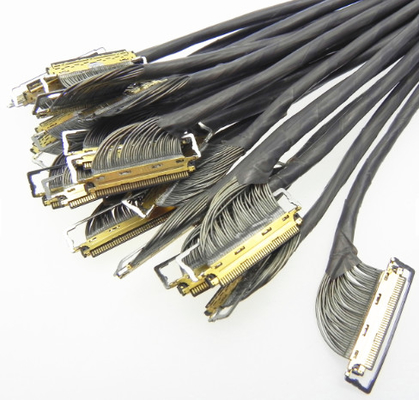 34awg micro Assemblea del cavo del teflon PTFE del centro 380mm del cavo coassiale 20
