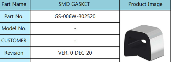 Silicone piano di gomma Ring Type Surface Mount Technology della guarnizione di SMD 25mm